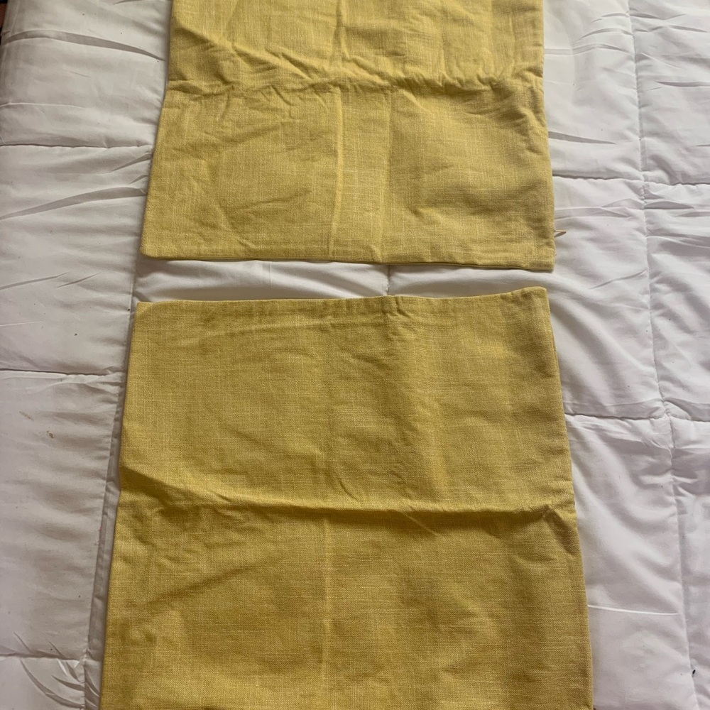 Amazon Yellow accents pillow covers nwot